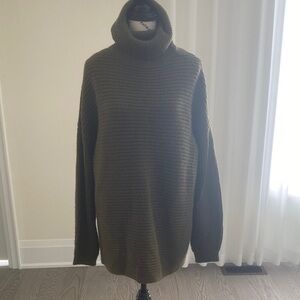 Vero Moda Olive Ribbed Turtleneck Sweater - Timeless Knit